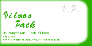 vilmos pack business card